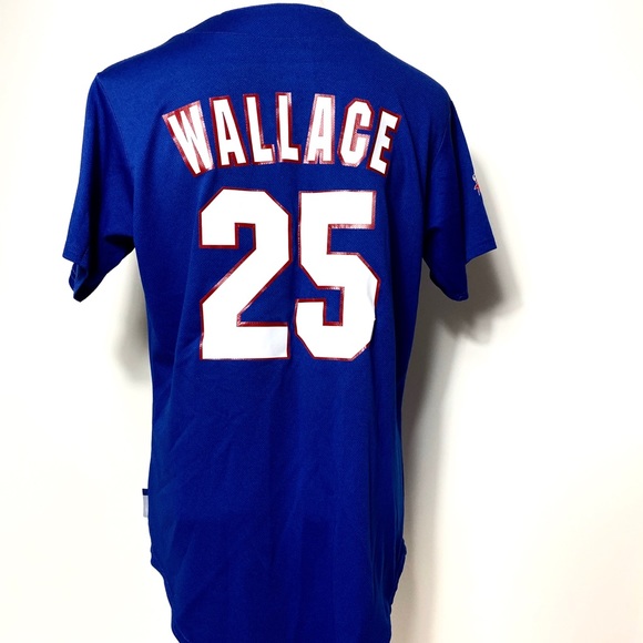 Majestic Texas Wallace #25 baseball shirt Medium - Picture 4 of 8